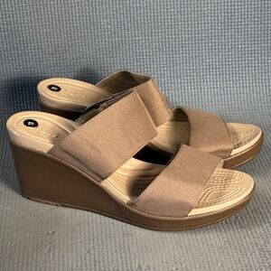Crocs Women's Leigh II 2-Strap Wedge Sandals Size 11